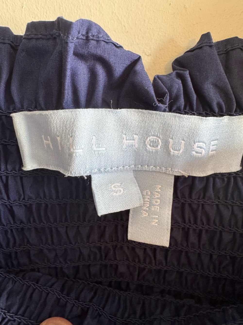 Hill House Deep Blue Smocked Tiered Midi Dress - Picture 10 of 12